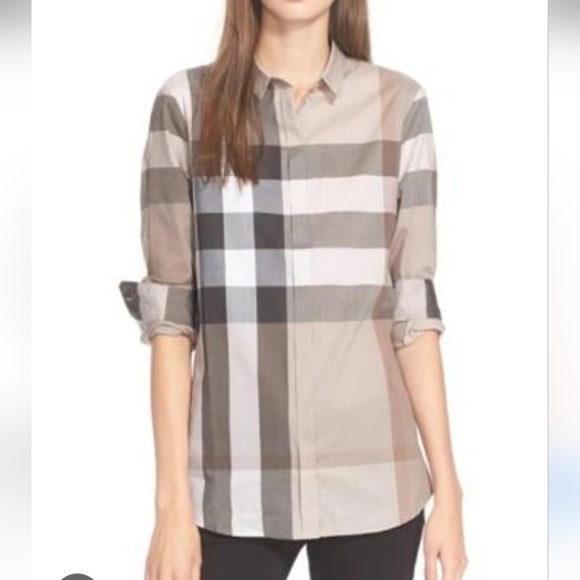 Burberry Brit Plaid Shirt, Blouse Size XS - Picture 2 of 9